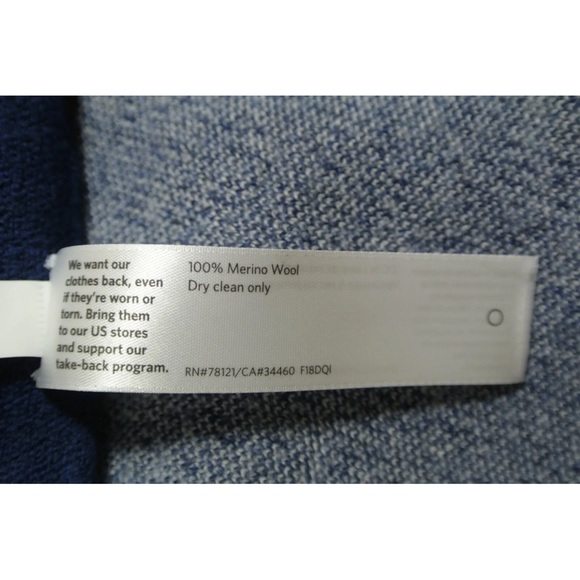 Eileen Fisher Size S/M Felted Merino Wool Double Face Poncho, Blue Bonnet - NWOT - Picture 9 of 10